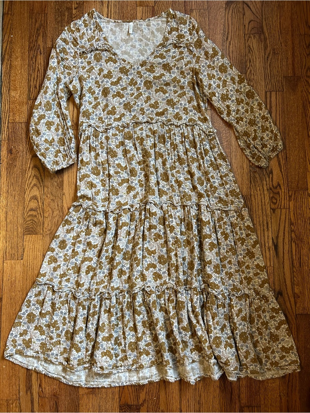 Rylee and Cru Mabel Dress in Gardenia Print